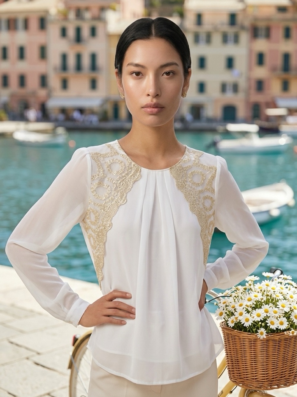 Meiling, luxury top blouse